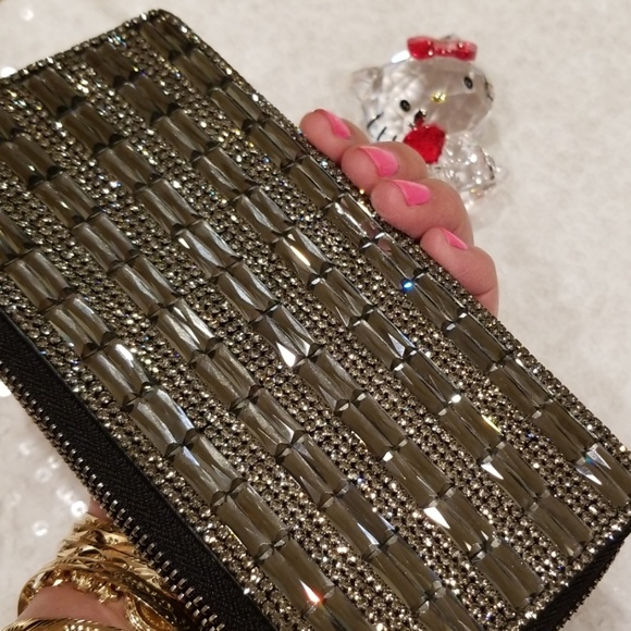 Brand New Crystal Glitter Zip Around Wallet - Picture 7 of 7